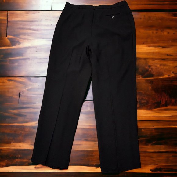 NYGARD COLLECTION BLACK WOMEN’S SIZE 16 HIGH RISE STRAIGHT LEG LINED SLACKS - Picture 5 of 10